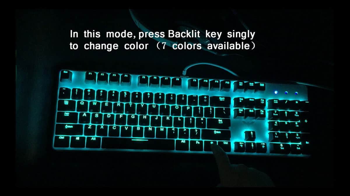 sub-mode of single color mode of HV-KB366L Mechanical Keyboard